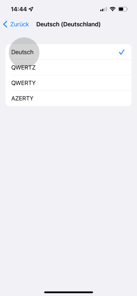 iPhone Tastatur ändern auf Sonderzeichen