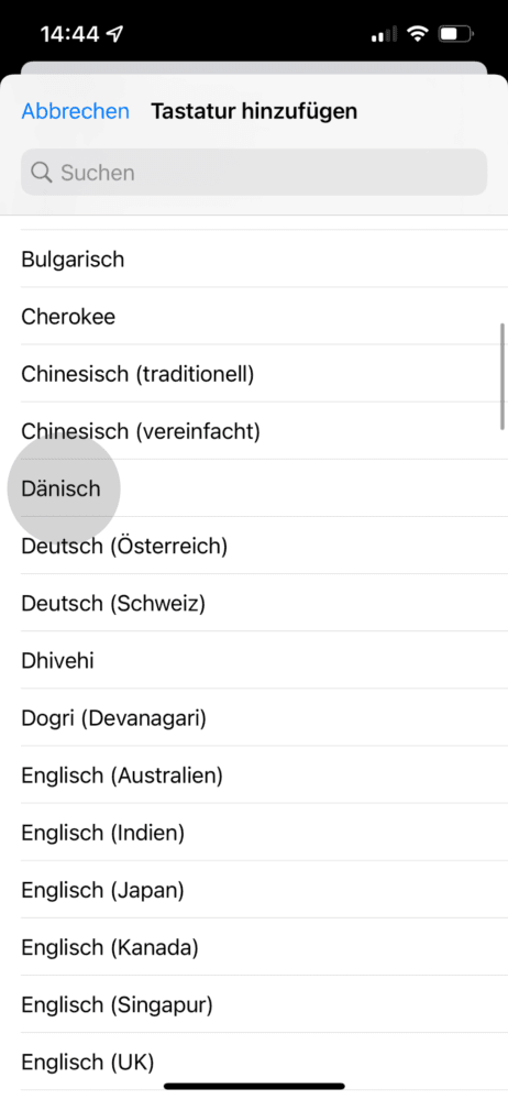 Sprache der iPhone Tastatur ändern
