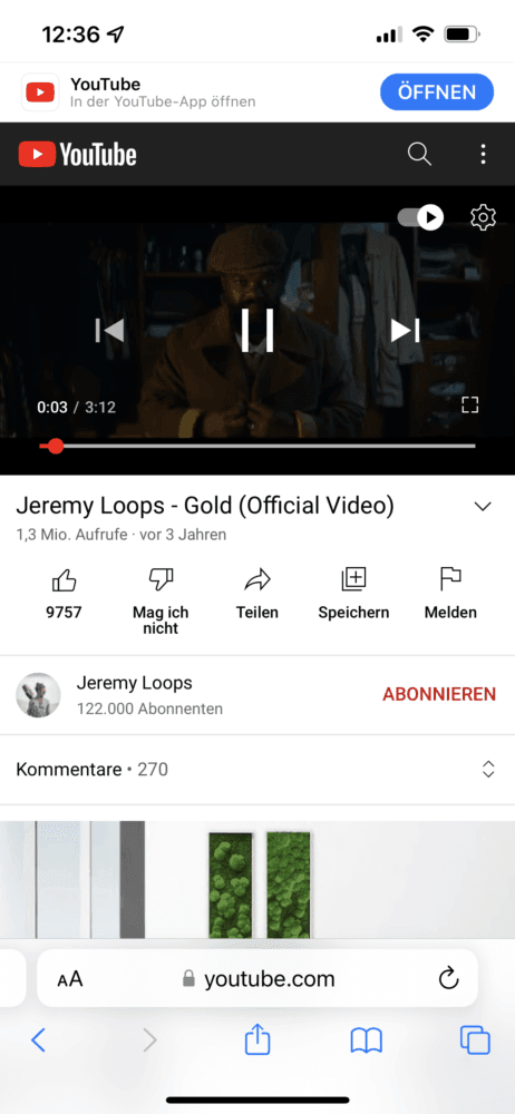 Bei YouTube Musik abspielen
