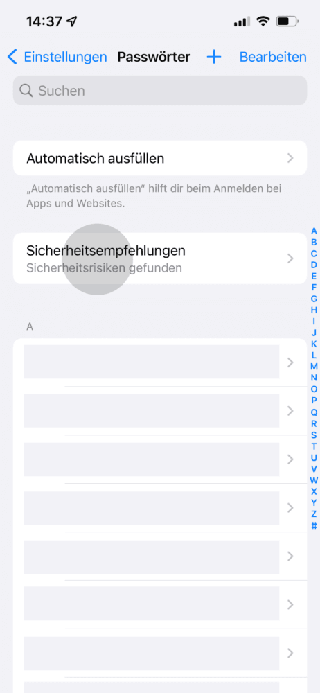 Sicherheitsempfehlungen zeigen kompromottierte Passwörter
