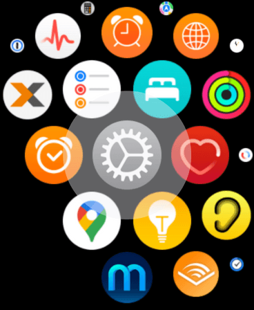 Einstellungen an der Apple Watch öffnen