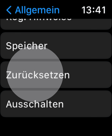Zurücksetzen, wenn Apple Watch Code vergessen
