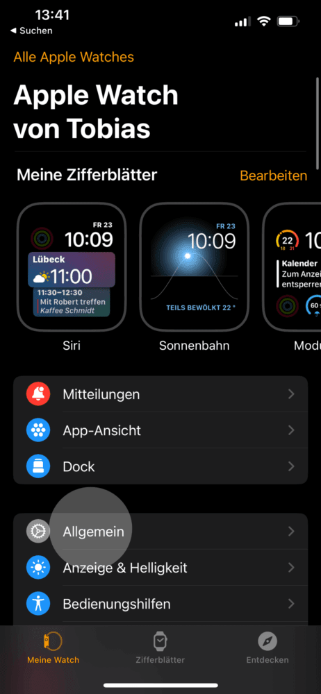 Watch App öffnen