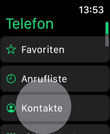 Kontakte aufrufen