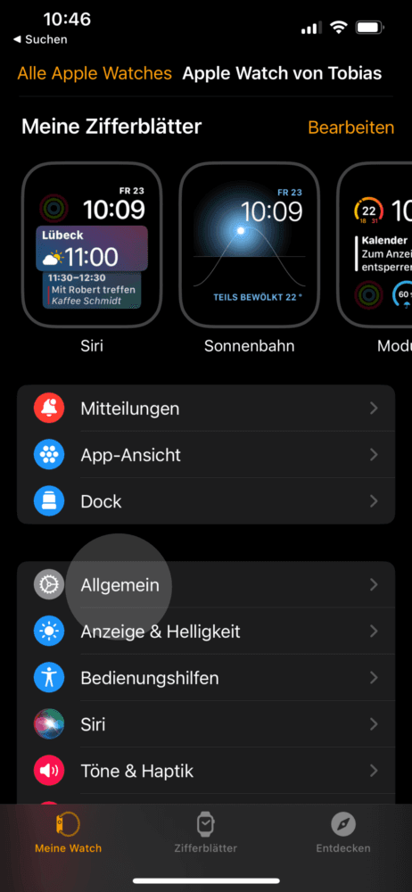 Apple Watch App öffnen