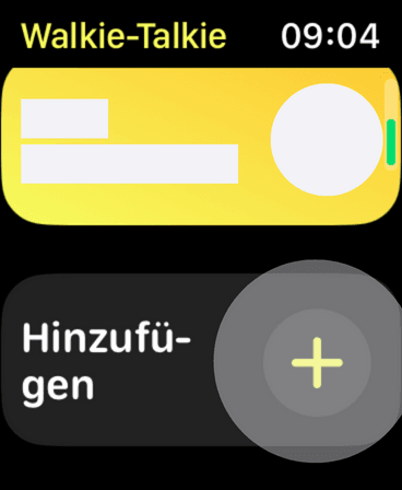 Freund bei Apple Watch Walkie Talkie hinzufügen