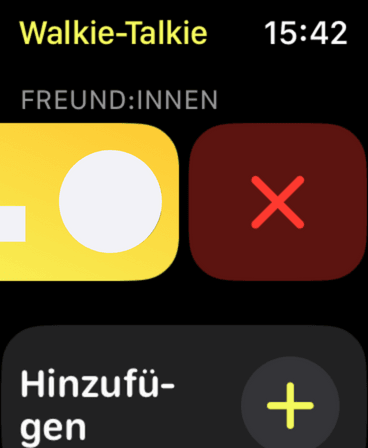 Freund bei Walkie Talkie löschen