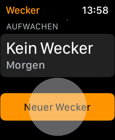 Neuer Wecker an der Watch erstellen